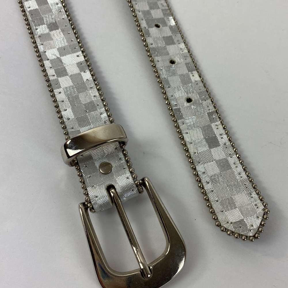 Vintage Elite of Fresno, California Silver Studded Belt. Size M Excellent Shape